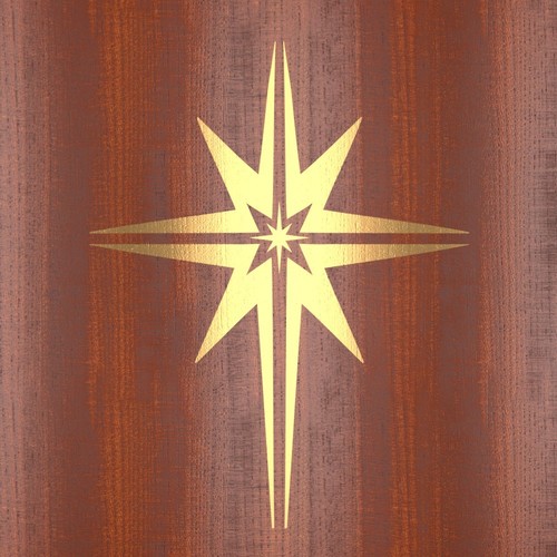 Christmas star stencil - stencil, x