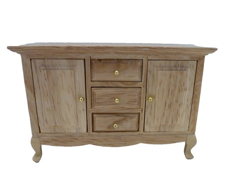 Dolls house sideboard oak look - sideboard,