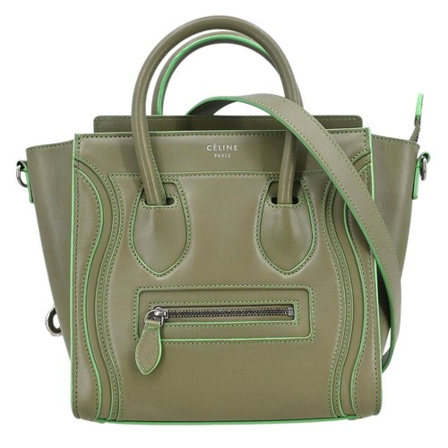 Celine green leather nano - green,