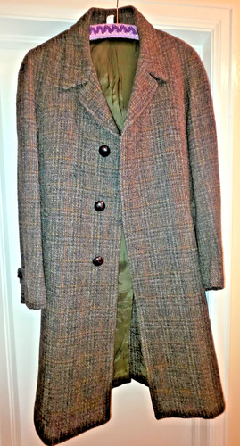 1971 harris tweed overcoat - tweed,