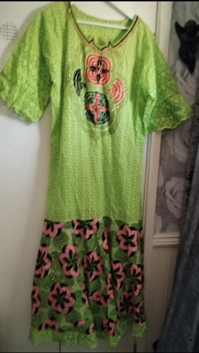 Women green cotton kaftan - women’s,