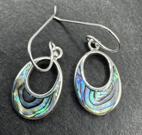 Abalone paua drop earrings