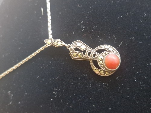 Silver art deco coral - silver,
