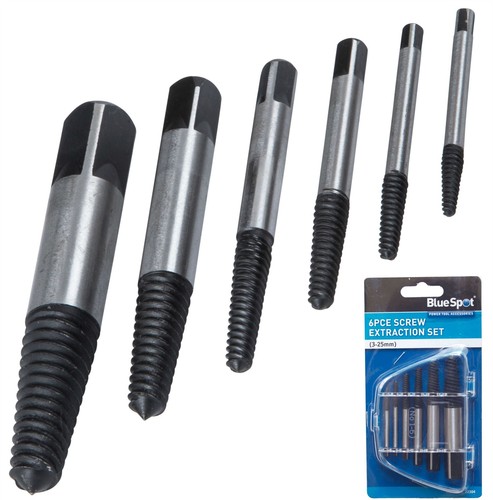 Bluespot 6pc screw extractor - bluespot,