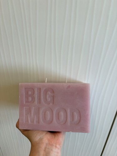 Big mood pink block - big, candle