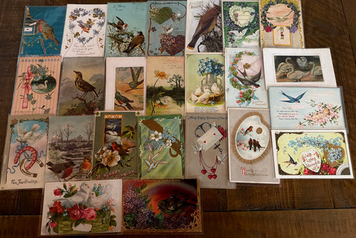 Lot vintage greetings - lot, 25