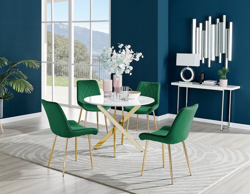 Novara white gloss gold leg - novara,