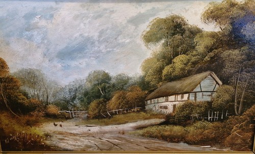 Antique victorian oil painting - victorian,