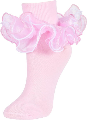 Women big ruffle ankle socks - ruffle,