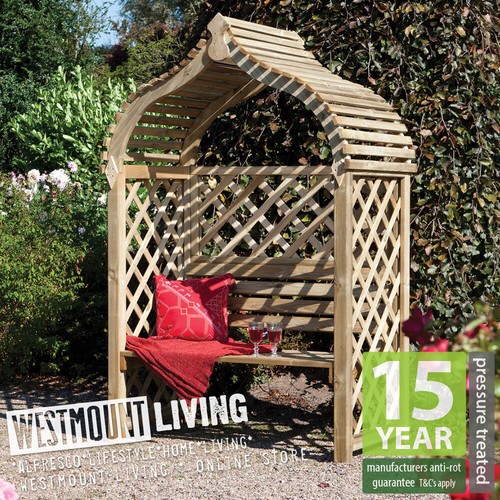 New curved wooden garden - curved,