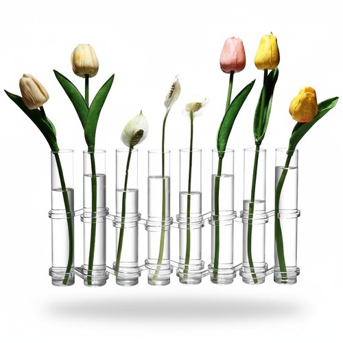 Hinged flower vase set small - vase,