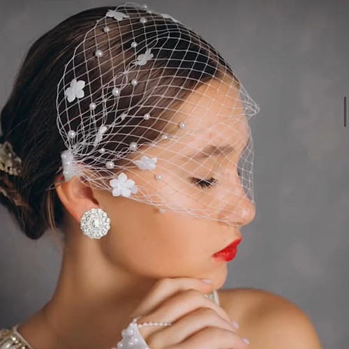 Mini bridal veils blusher veil - bridal,