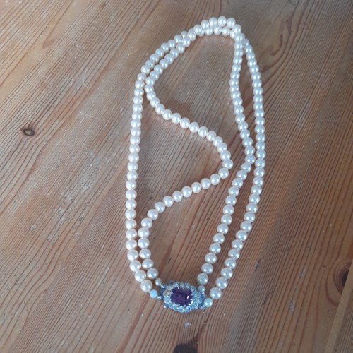 Antique double string pearl - antique,