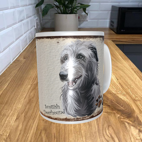 Scottish deerhound 11oz - deerhound, coffee