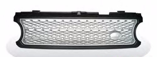 Front grille black silver - front, for