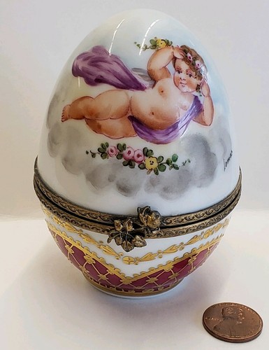 Vintage limoges chrerub - limoges, cupid