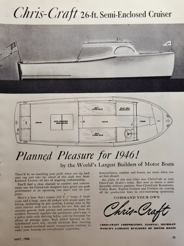 1946 chris craft motor - motor, boats