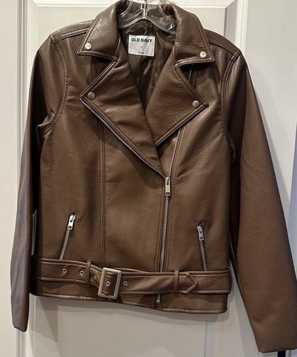 Old navy faux leather belted - faux,