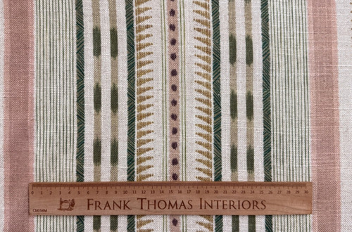 Carnegie stripe linen fabric - stripe,