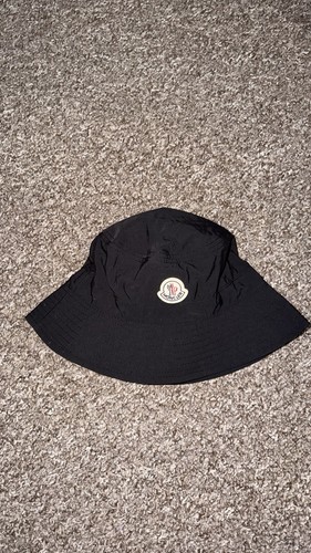Moncler black bucket hat - bucket, logo