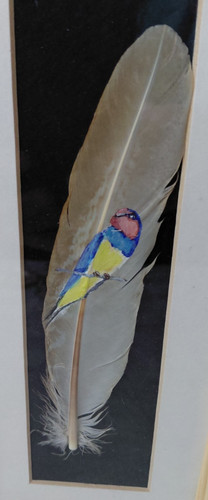 Colourful finch bird painting - bird,