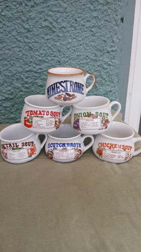 Vintage soup recipe - vintage, x6