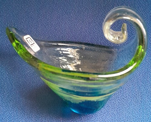Mdina glass dish from malta - mdina,