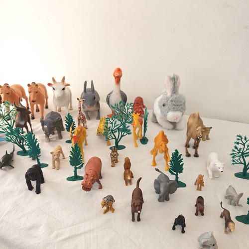 Plastic toy animals - animals, job