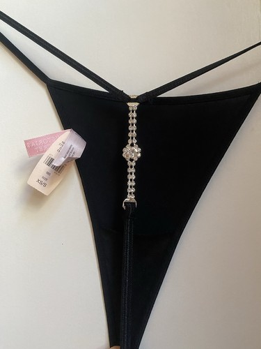 Victoria secret black thong - black,