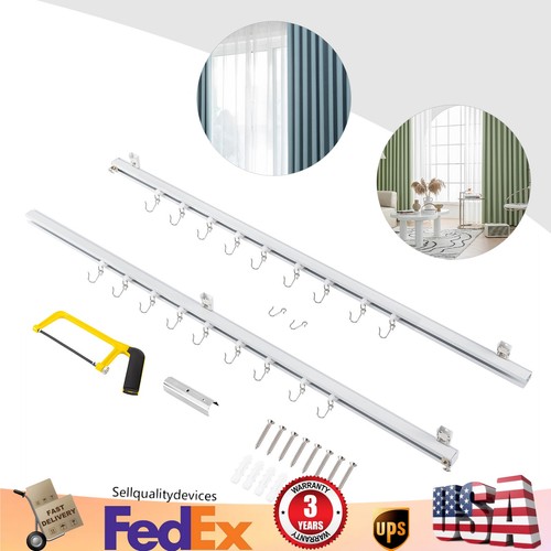 Ceiling mounted curtain track - mounted,
