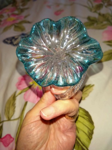 Hand blown glass flower - glass,