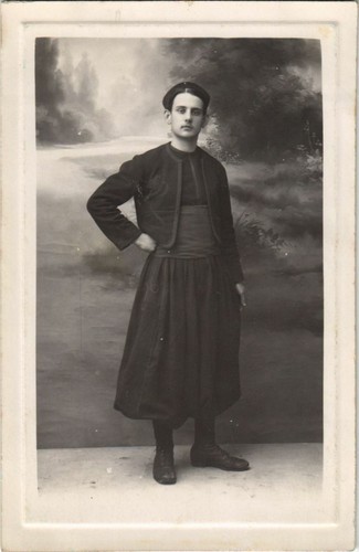 Old postcard algeria men - old, ak