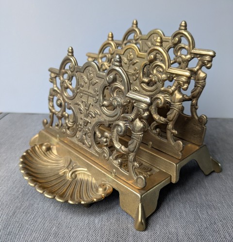 Vintage brass letter - vintage, rack