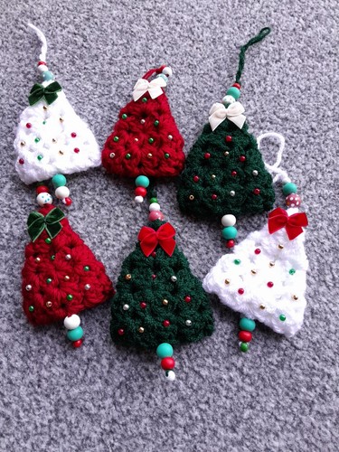 Hand crocheted christmas tree - crocheted,