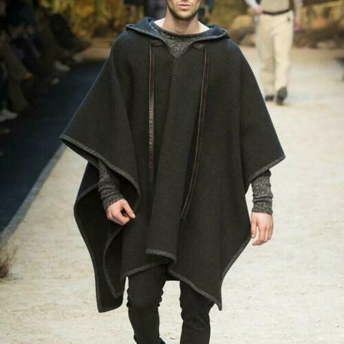 Winter warm mens hoodies cape - warm,