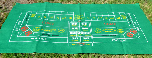 Craps table top green - craps,