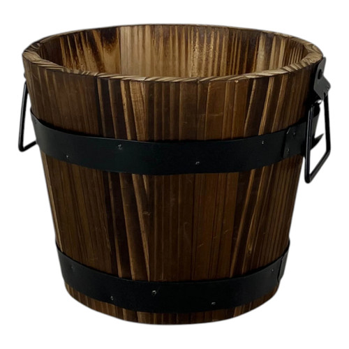 Wooden barrel with metal - wooden,
