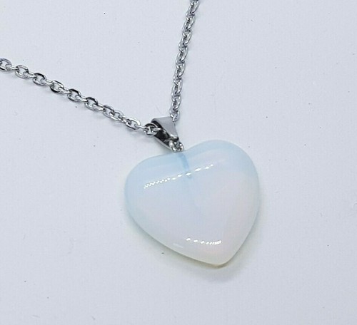 Opal necklace love heart - love,