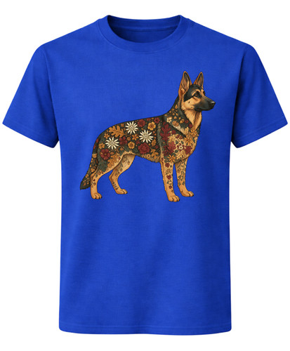 Floral german shepherd shirt - floral,