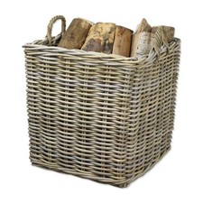 Grey buff rattan square - grey,