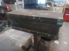 Antique English Joiners Chest. Wooden Tool Box, Blanket Box, Trunk