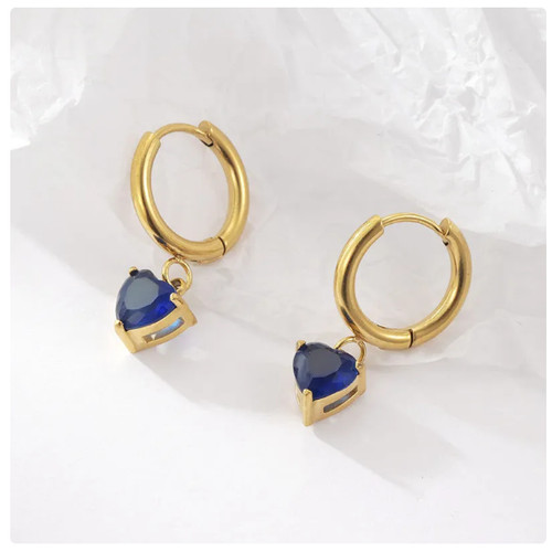 18ct gold plated hoop earrings - 18ct,