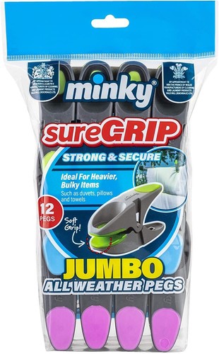 Minky jumbo clothes - minky, pegs