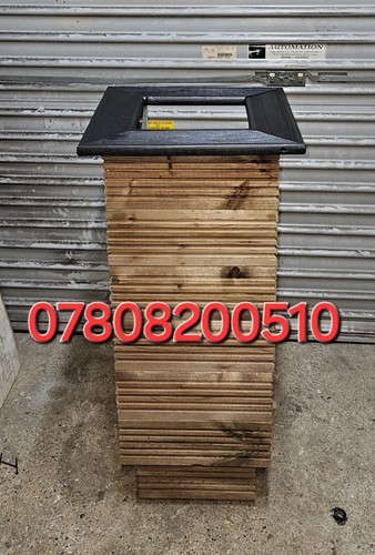 Decking wood trough planter - decking,