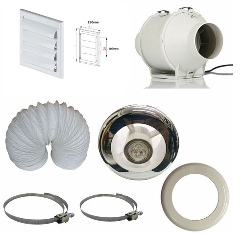 Inline bathroom extractor fan - inline,