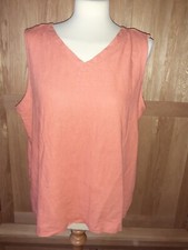 Orange Linen & Viscose Top Size 18 - Betty Kay London