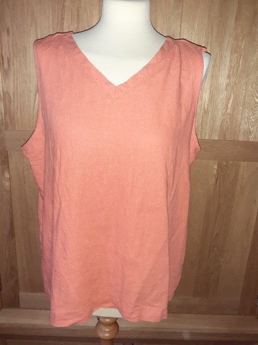 Orange linen viscose - linen,