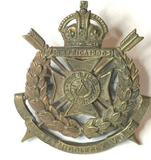  5th West Middlesex Volunteer Rifle Corps Cross belt Pouch Badge threaded lugs 