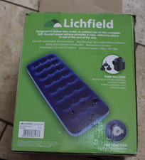 Lichfield Delux single airbed Adult  inflateable matress with battery pump BNIB