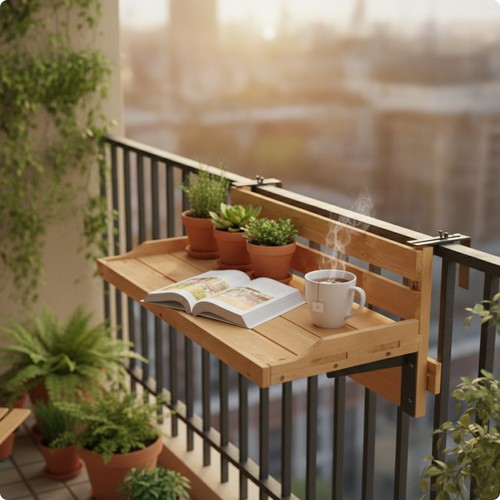 Balcony railing table - balcony,